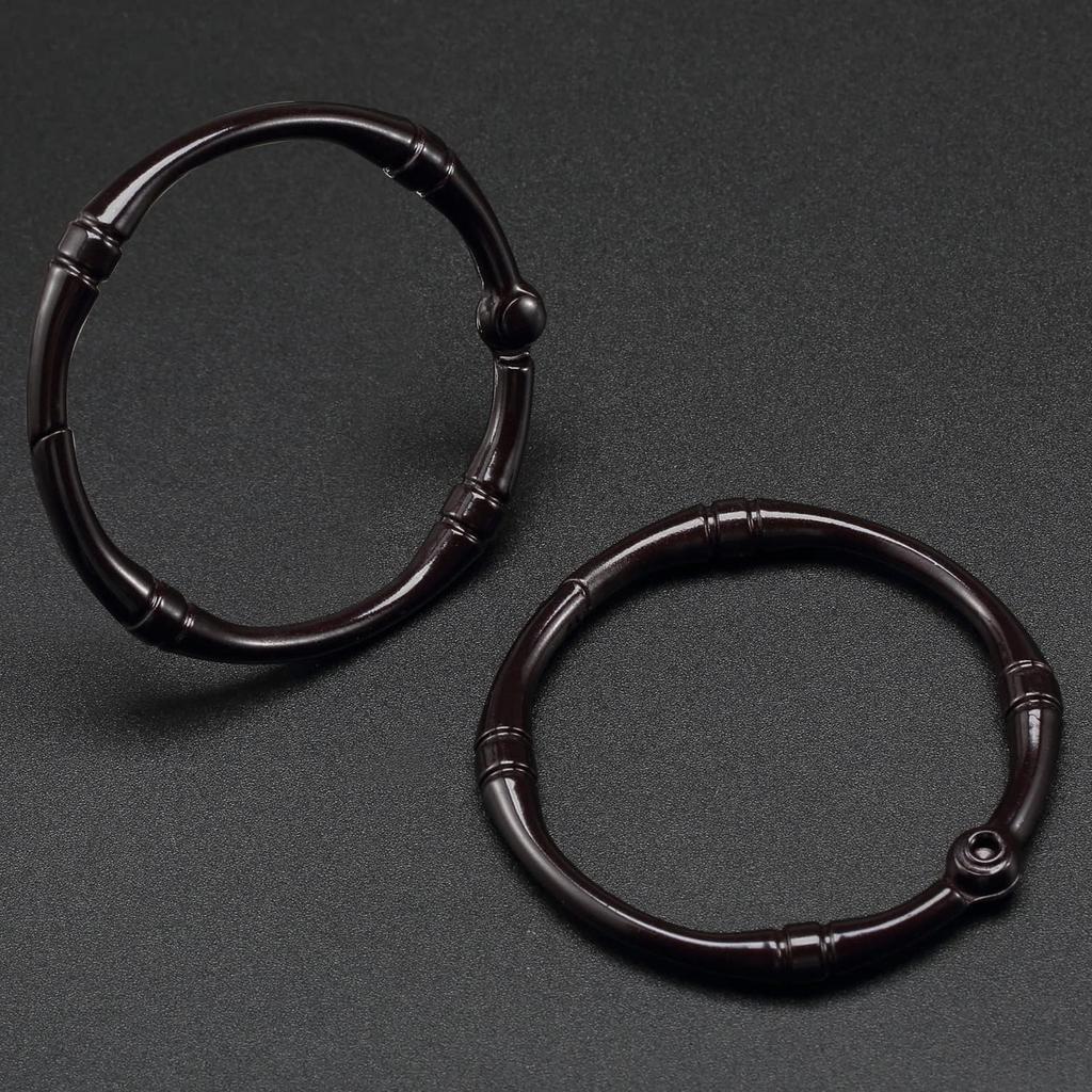 Bronze Shower Curtain Rings, Rustproof Shower Curtain Hooks for Bathroom, CHICTIE Metal Decorative Shower Hooks Hangers for Shower Curtain Rod,Set of