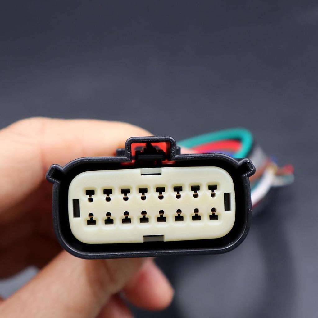 2Pcs 16 Pin Headlights Connector Compatible with Ford Mustang | 2015-2023 JR3Z-13008-B Pigtail Harness Plug