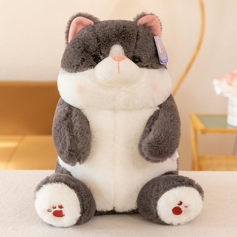 Cat Animal Fat Stuffed Plush Toy Cartoon Orange Gray Doll Children Gift Birthday