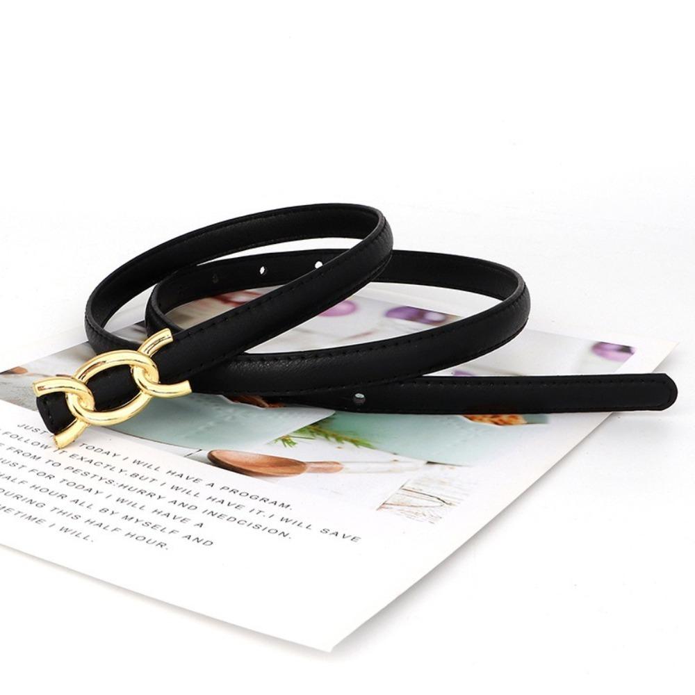 

Розкішний жіночий ремінь Простий пояс Ремінь Новий Тонкий пояс Штани чорний