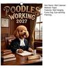 New Year Gift for Dog Lovers 2027 Funny Working Wall Calendar, Jan. 2027-Dec. 12 X Functional Memo Writing Pad 8 Inch Monthly Planner with Puppy
