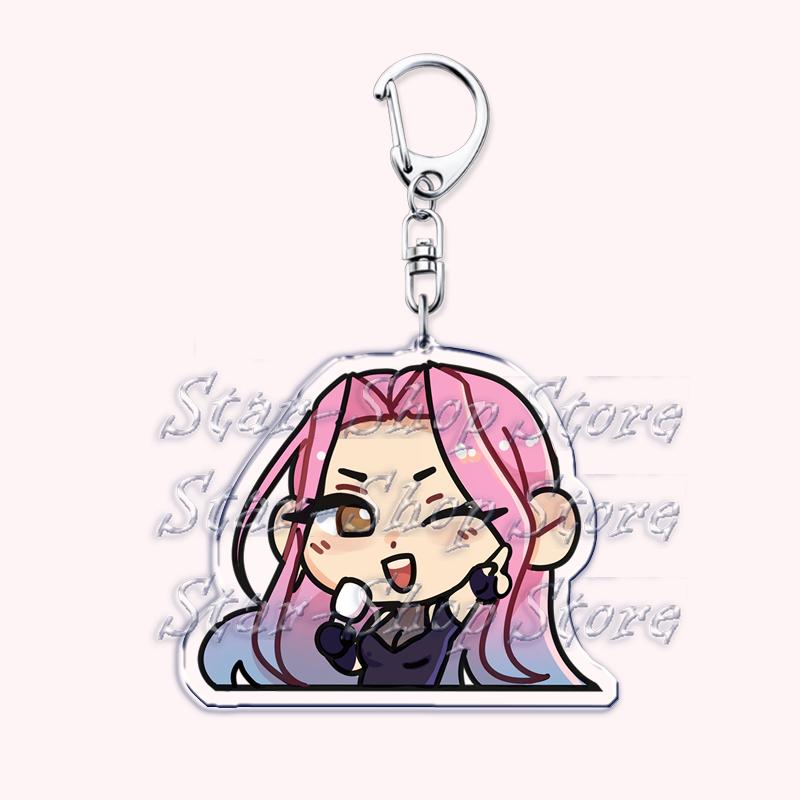 Cute Alien Stage Roommates Chibis Keychains for Womens Accessories Bag Luka Ivan Till Mizi Hyuna Sua Keyrings Jewelry Fans Gifts