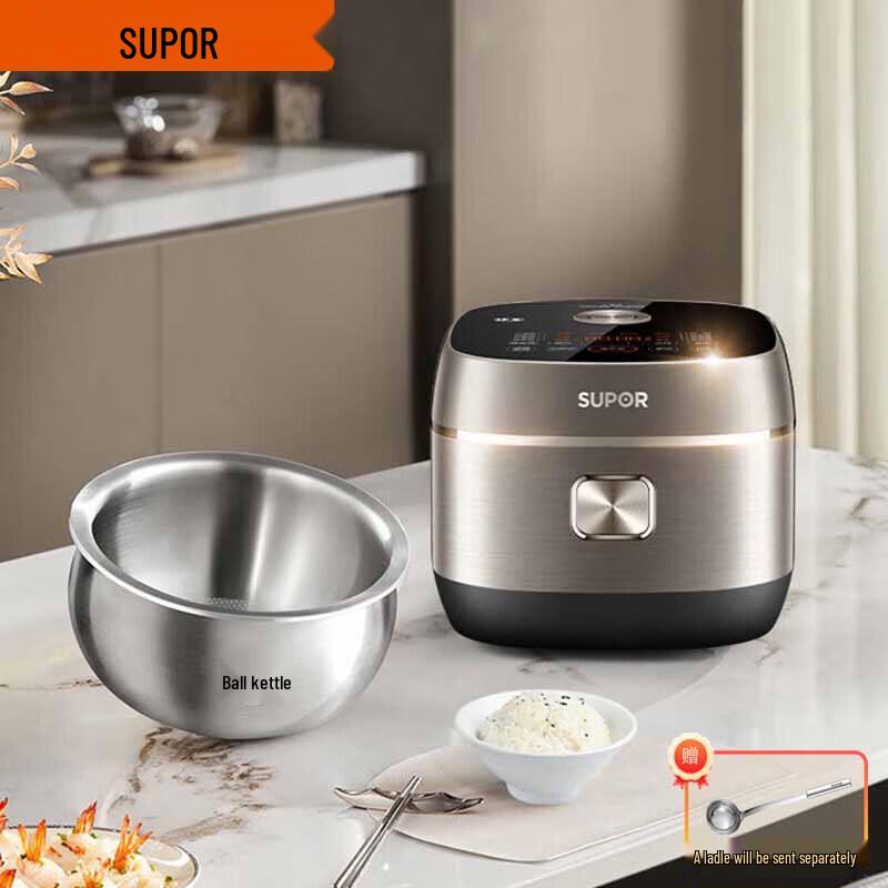 SUPOR 3L IH Spherical Pot Multi-function 0-Coating Electric Rice Cooker CN plug (adapter included)