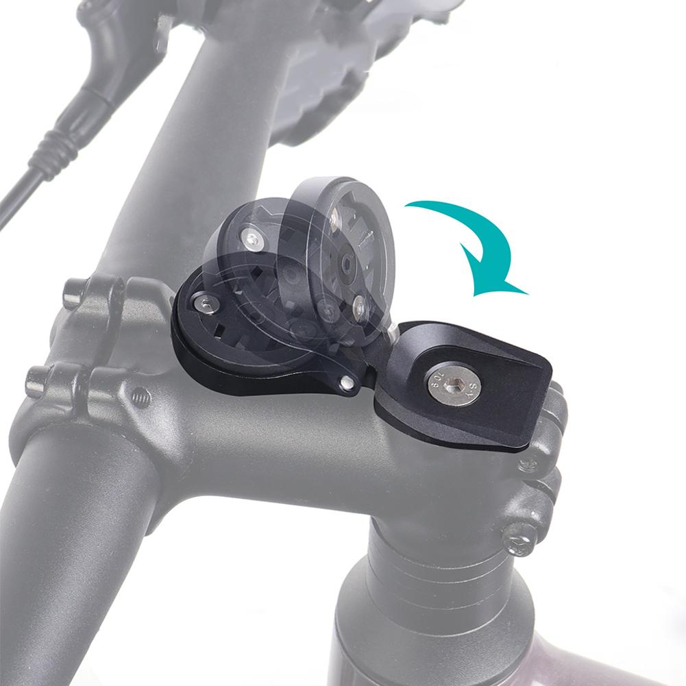 Bicycle Computer Holder Aluminum Alloy MTB Stopwatch Speedometer Support Stand Adjustable Bicycle Computer Stem Mount for Garmin