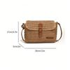 Grass Retro Messenger Bag Large Capacity Summer Beach Bag Leisure Woven Straw Crossbody Bag  Summer