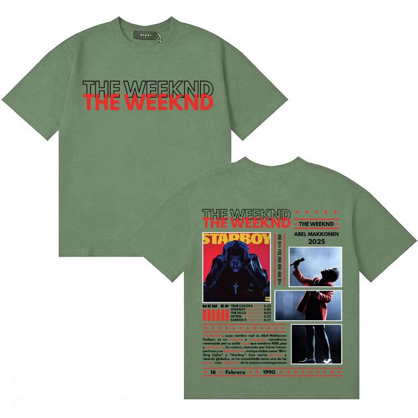 

Rapper The Weeknd New Album Tour 2025 Print Tshirts Unisexs Double Sided Clothing Aesthetic Y2k Fashion Oversized Comfort T Shirt 4XL
