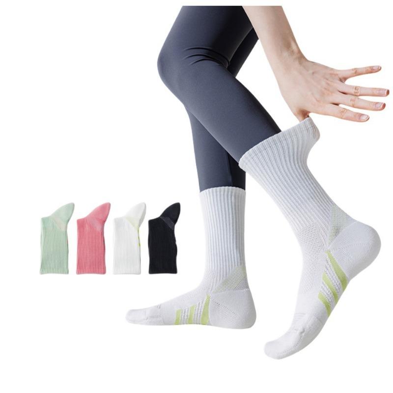 Professional Running Sports Women's Spring and Summer Badminton Socks, Rope Skipping, Cycling, Yoga Mid-calf Socks, Outdoor Mountaineering Socks