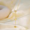 Elegante Collana da Donna con Ciondolo Cuore Pesca e Frange Acciaio Inossidabile Choker a Forma di Cuore Regalo per San Valentino Anniversario