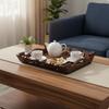 Getränketablett Hohl Design Holz Retro Haushaltsaufbewahrung für Wohnzimmer L