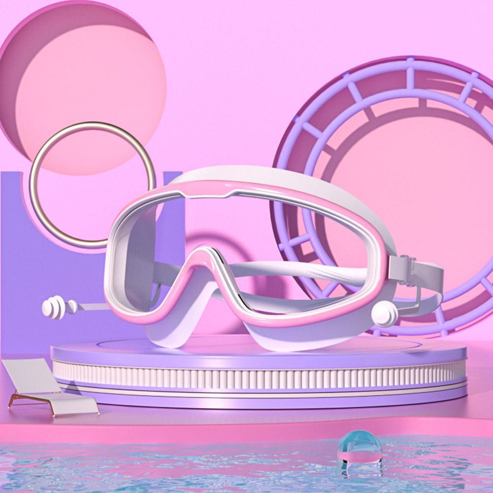 Swimming Goggles Big Frame Swimming Goggles Big Frame HD Wide View Anti-Fog UV Protection Swimming Goggles for Adults No Leaking