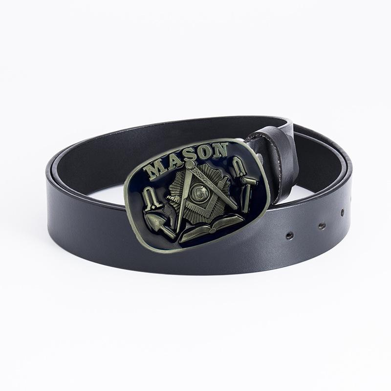 Men's Personalized Belt Fashion Trend Belt Pure Cowhide Belt