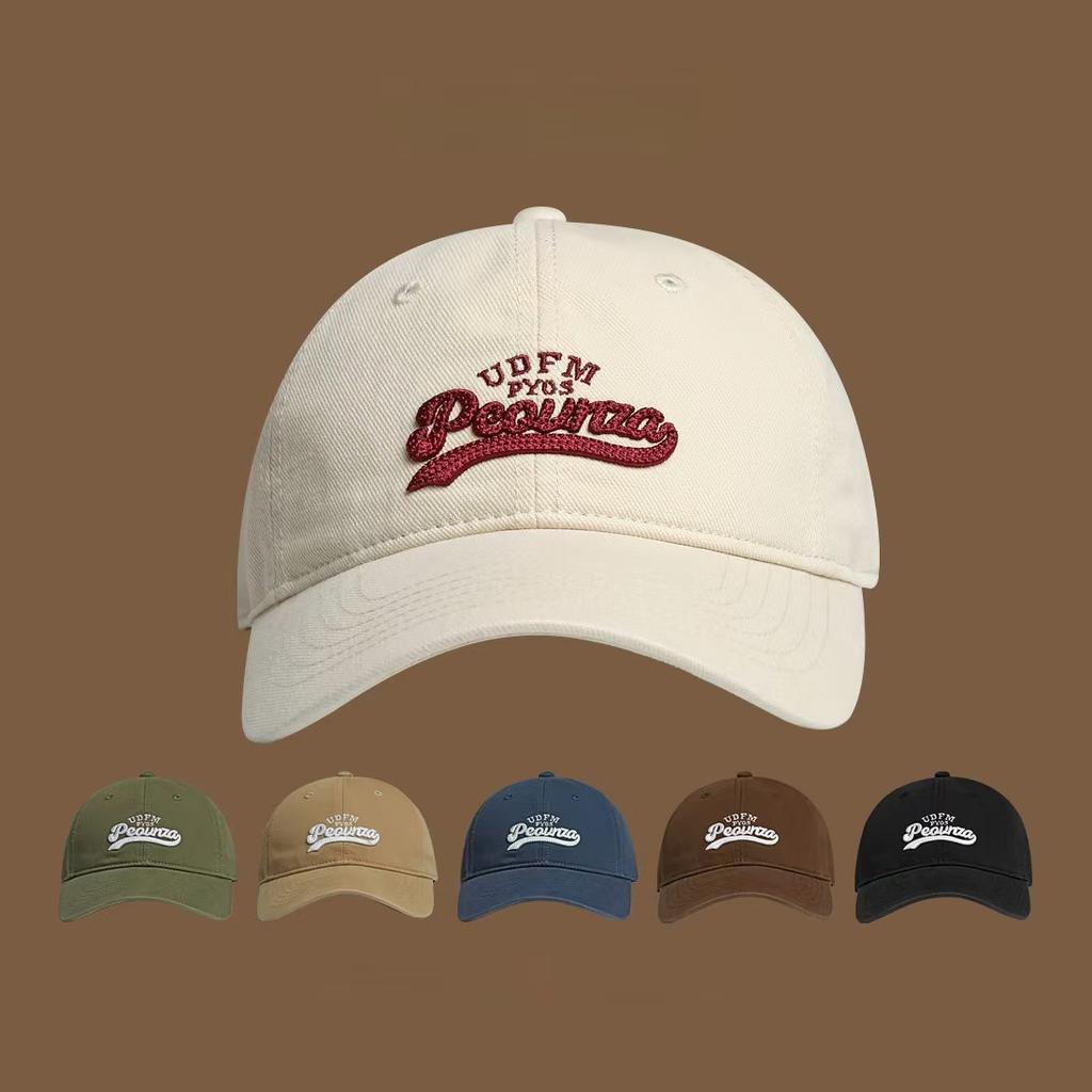 Women's New Big Head and Baseball Cap Showing Face with Small Korean Version Casual and Versatile Couple Baseball Cap Men