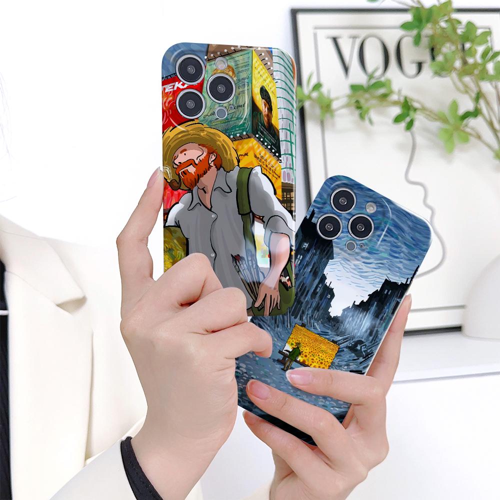 Ölgemälde Handyhülle für Samsung Galaxy S20 FE 5G A52 iPhone 11 15 Xiaomi Redmi VIVO OPPO Realme Huawei Infinix stoßfeste Ultra Slim Hard Cover