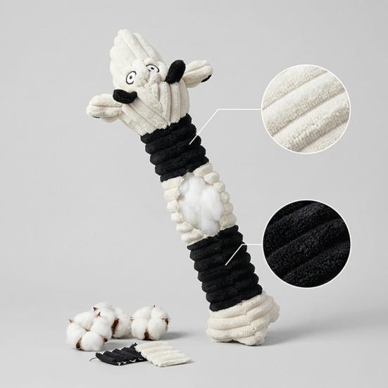 Plush Animal Dog Toy Squeaky Stuffed Long Animal Dogs Chew Toy for Puppy Teething Tug-of-War Interactive Play