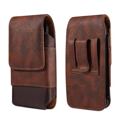 Universal Nylon Leather Belt Clip Phone Case Men Waist Bag Holder For iPhone 16 15 13 12 11 Pro Max Samsung Galaxy S24 S23 Xiaomi Redmi Holster Pouch