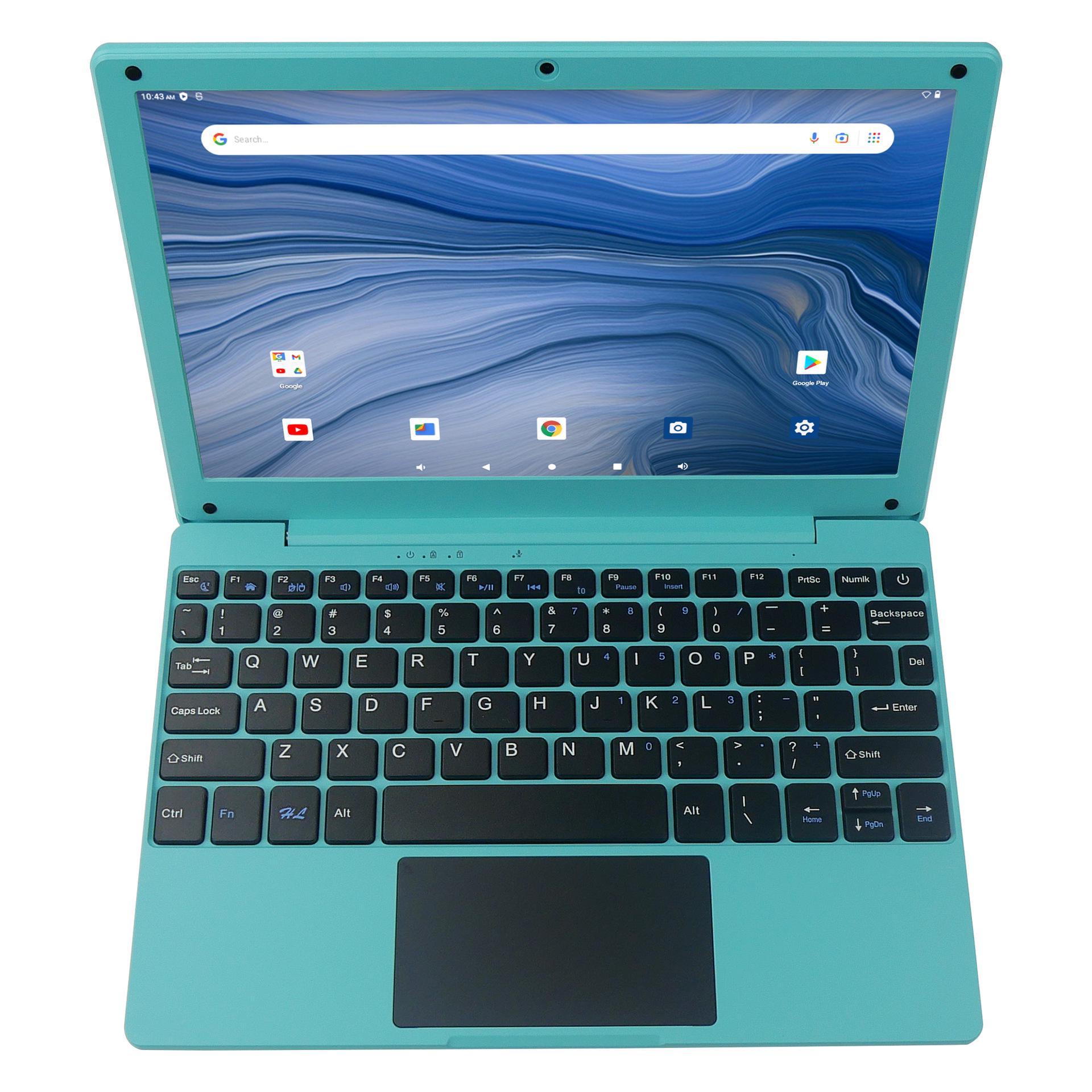 

10.1 Android Octa-Core Student Mini Laptop - GMS Certified Quad-core CPU 2+64GB озеро синього кольору