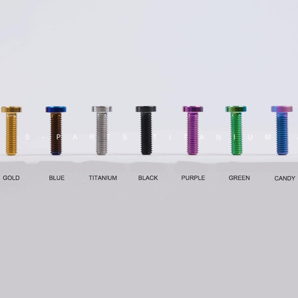 Golden Blue Black Ti M6x20/30mm Head-10mm  GR5 Titanium Alloy TC4 T30 Torx Head Bolts For Motorcycle Disc Brake Plate