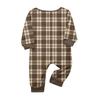 Family Matching Christmas Print Round Neck Long Sleeve Top and Pants Loungewear Set for Parent and Child