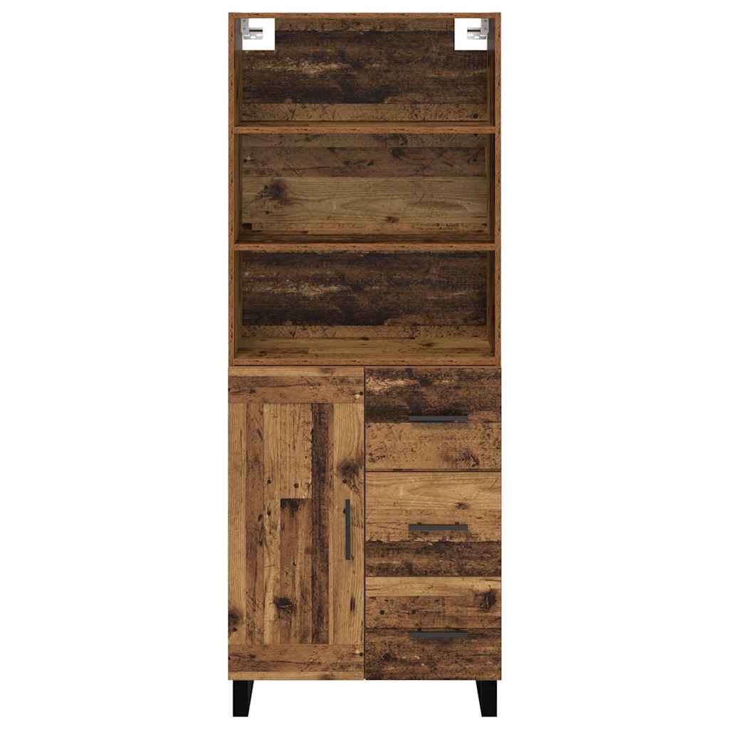 Highboard with Drawers 2 Pcs Reclaimed Wood Effect Particleboard