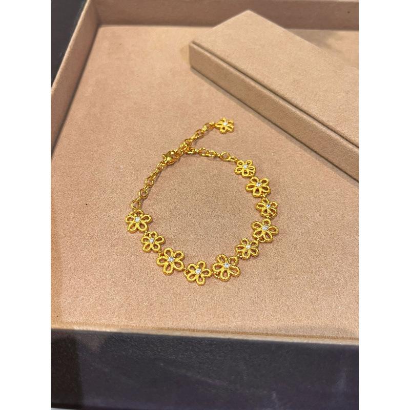 Французский ретро кружевной цветочный браслет Женственность Универсальный Нишевый Высококачественный Гирлянда Бриллиантовый Point