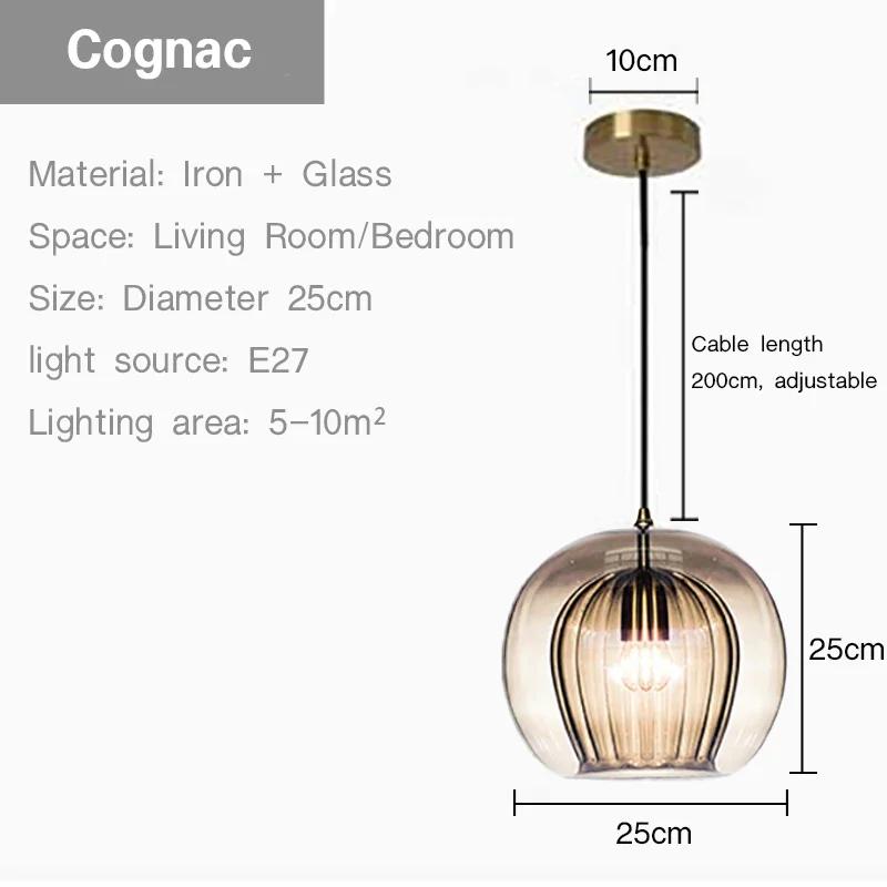 Modern Minimalist Jellyfish Glass Pendant Light Living Room Dining Room Kitchen Bedside Hanging Chandeliers Lighting Fixtures