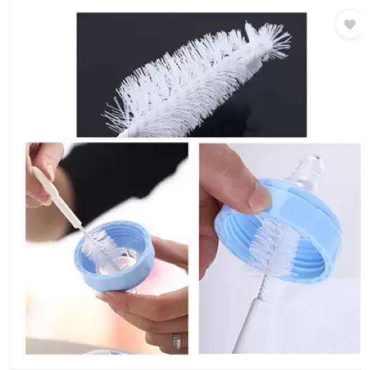 Plastic Nylon Brush Long Water Bottle Cleaning Brush (Multicolour) - Set of 2 JL166839799835