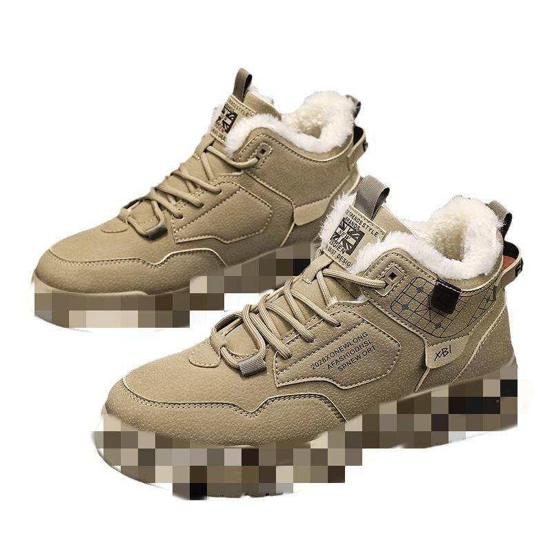 CM Martin Stiefel Herren High-Top Retro Sport und Freizeit Dicksohlig Samt Warm Baumwollschuhe Kälteschutz und Bequemlichkeit Schuhe Herbst und Winter