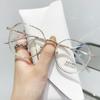Metal Round Anti Blue Light Glasses Women Men Retro Square Frames Transparent Brown Reading Glasses Gafas de Lectura