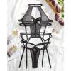 Open Lingerie Set Transparent Lace Up Bandage Exotic Sets Mesh Femme Lingerie Lace Bra Set Women Sexy Lingerie Set