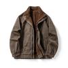 Men's Lambswool Thickened Stand Collar Jacket - Autumn/Winter 2025 Fleece-Lined Pilot Warmth