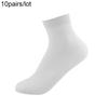 10 Pairs Socks Disposable Soft Polyester Solid Color Breathable Unisex for Ice Rink