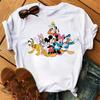 Fashion Cartoon Graphic Printed T-shirt Cute Casual O-Neck Short Sleeves T Shirt Streetwear Y2k Clothes Tops Tees