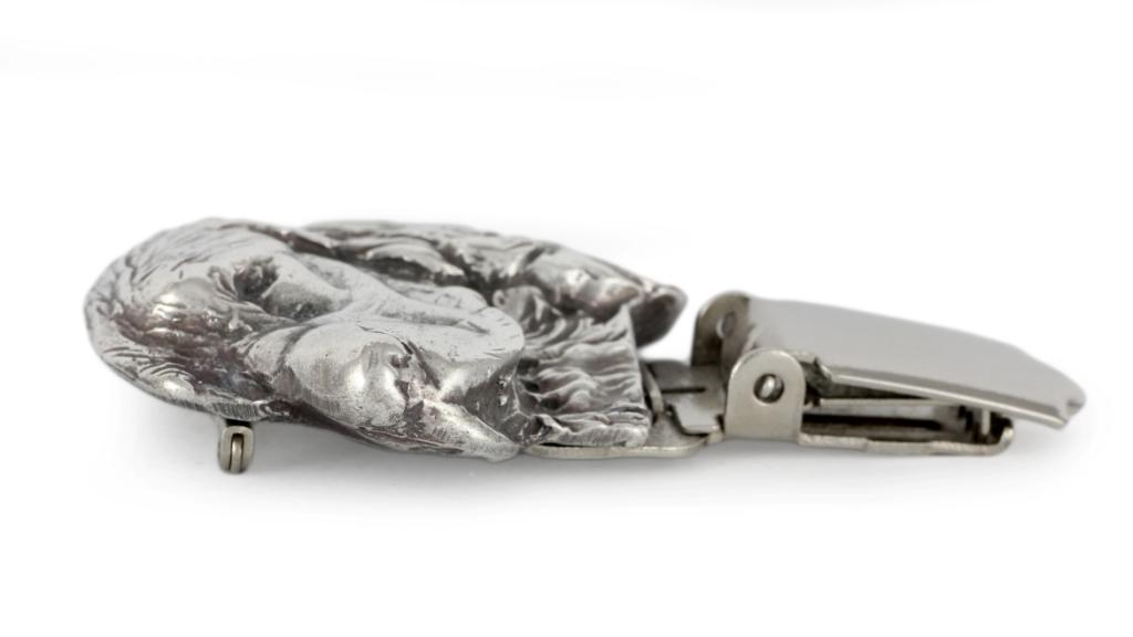 English Springer Spaniel – Brooch with a clip, holder for a start number – Design 02 | Art-Dog