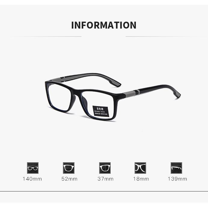 Fashion Photochromic Reading Glasses Men Presbyopia Hyperopia Sport Glasses Women Anti Blue Light Eyeglasses +1.0 +1.5 +2.0 +2.5