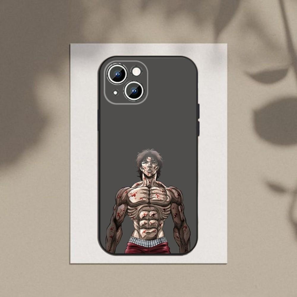 Anime B-Baki Hanma  Phone Case Phone Case For Apple iPhone 15,14,13,12,11,XS,XR,X,8,7,Pro,Max,Plus,mini Silicone Black Cover