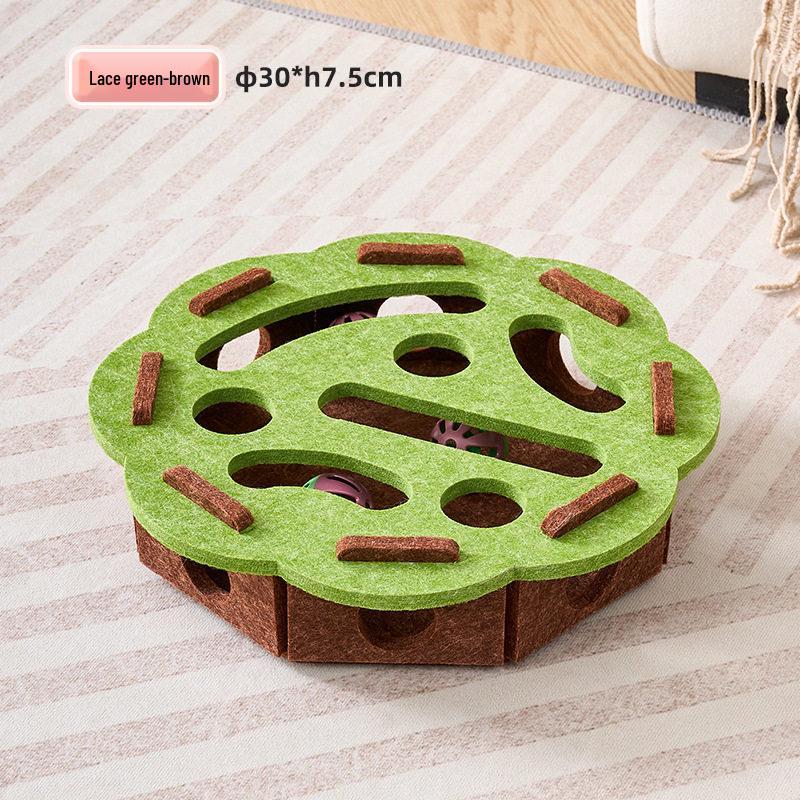 Cat Maze Toy: Educational Self-Entertainment Box with Teaser Bell Ball for Kittens and Young Cats