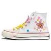 1970s Slip Resistant Coverage Quick Dry High Top Canvas Shoes Unisex White 162056C(TeamK-)