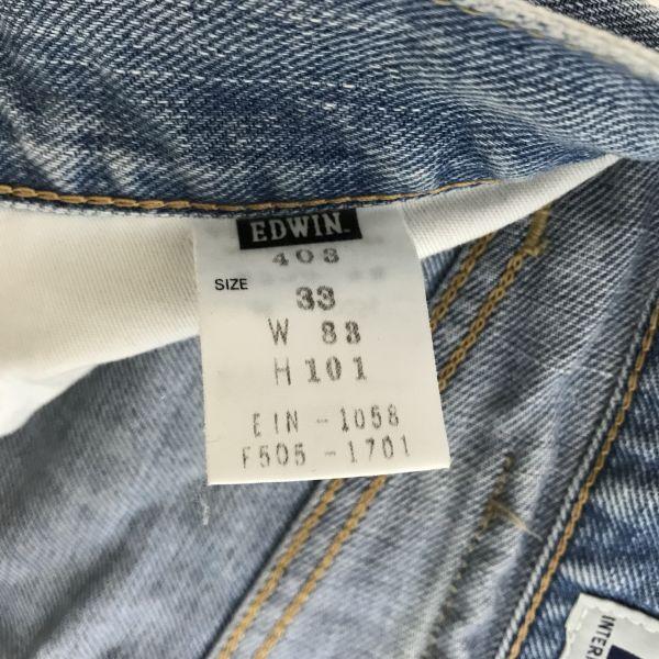Made In Japan EDWIN No.403 Denim Pants W33 Men Blue Inseam 77cm(USED)