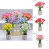 Artificial Flower Matthiola Incana Silk Screen Print For Home Garden Decor With Plastic Material
