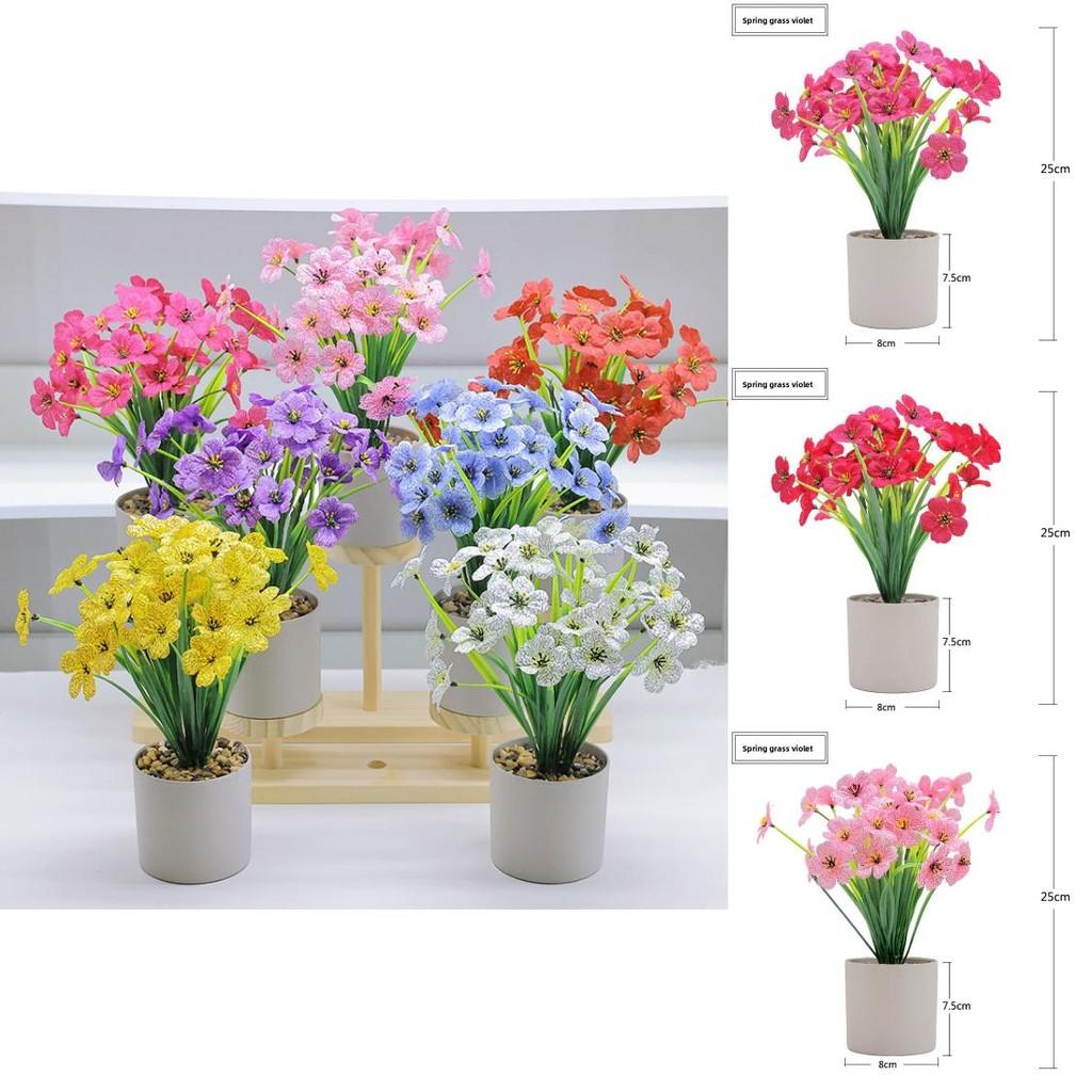 Artificial Flower Matthiola Incana Silk Screen Print For Home Garden Decor With Plastic Material
