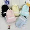 New Schoolbag Fresh and Sweet Japanese Style INS Niche Solid Color Large Capacity Backpack for Middle and High School Students with Bow Knots