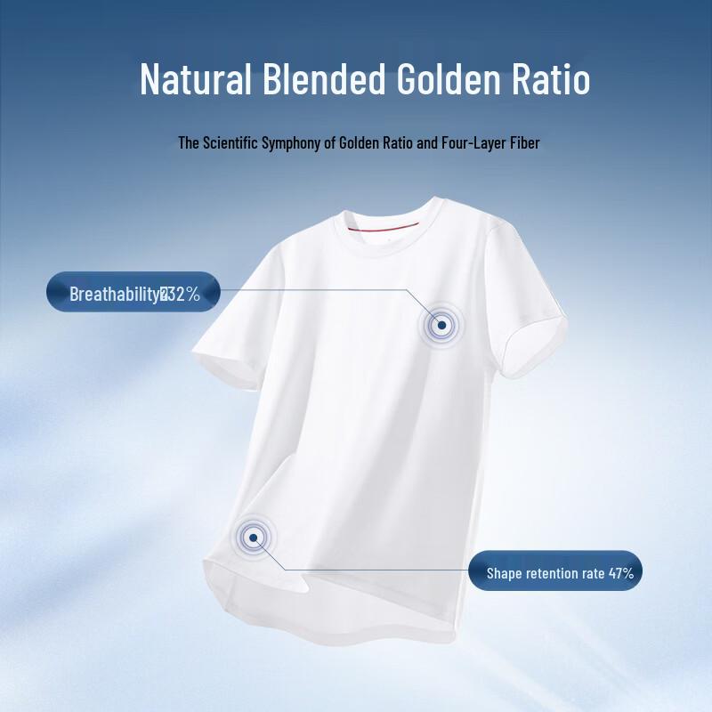 Langdeng Men's Antibacterial Cooling Round Neck T-Shirt