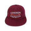 Commoncapsuleproject Oval Logo 6-Panel Flat Visor Cap (Burgundy)
