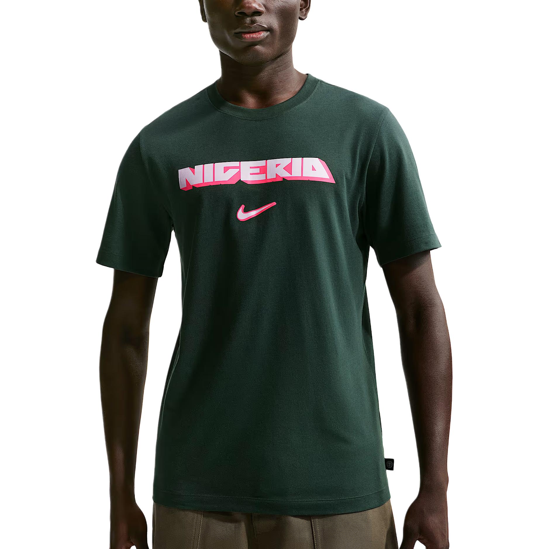 Nike Nigeria National Team Crew Neck Pullover Football Short Sleeve T-Shirt Men tops IH2192-397 S