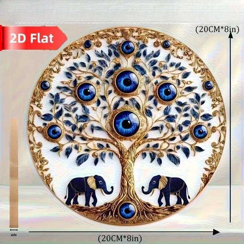 2D Flat Acrylic Retro Bohemian Decoration, Indoor and Outdoor Decoration - No Battery/electricity Required, Free Day Decoration, Shop Decoration, Dura