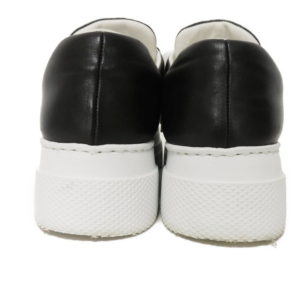 Used 12166 Crystal Low-Tops 5E907C 7896 Size 35 White Beaded Rubber Silver Platform 8.7" Logo Embossed Women's from