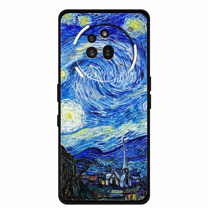 3D Prägehülle Für Nothing Phone 3A Pro Hülle 3 A Pro Hülle Blumen Schwarzes Silikon Weiche Rückabdeckung Für Nothing Phone3A Pro Hülle