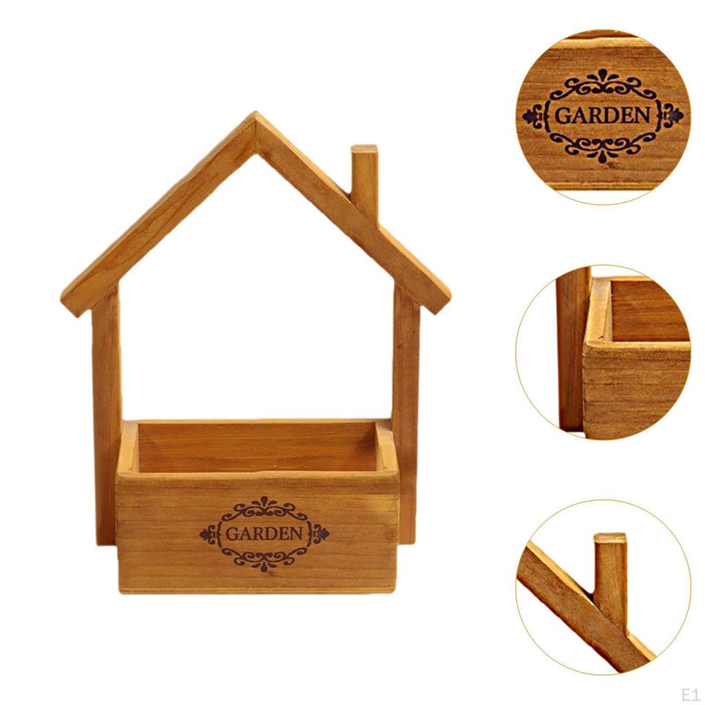 Wood Wall Planter, Flower Pot, Rustic Decor, Creative Hanging Vase Holder for Indoor