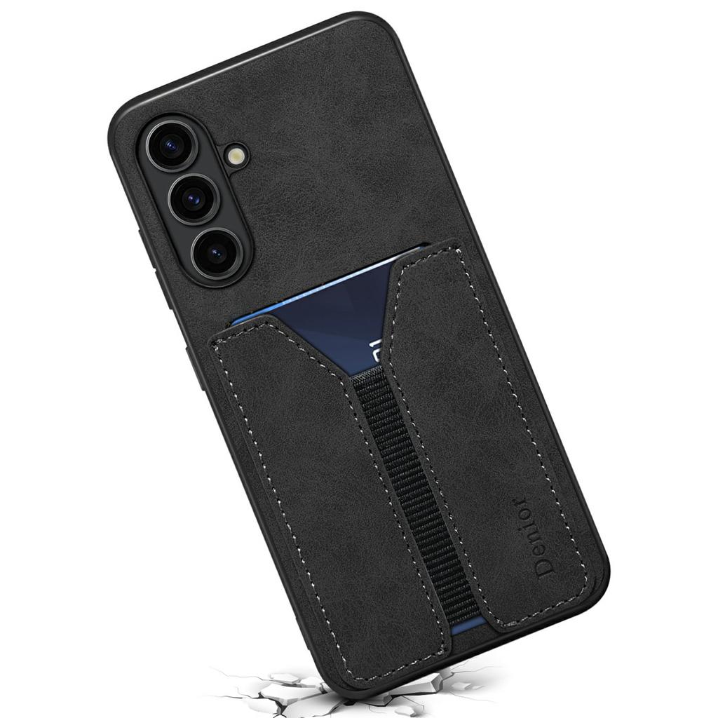 DENIOR For Samsung Galaxy A36 5G Case Elastic Card Holder PU Leather+TPU+PC Phone Cover
