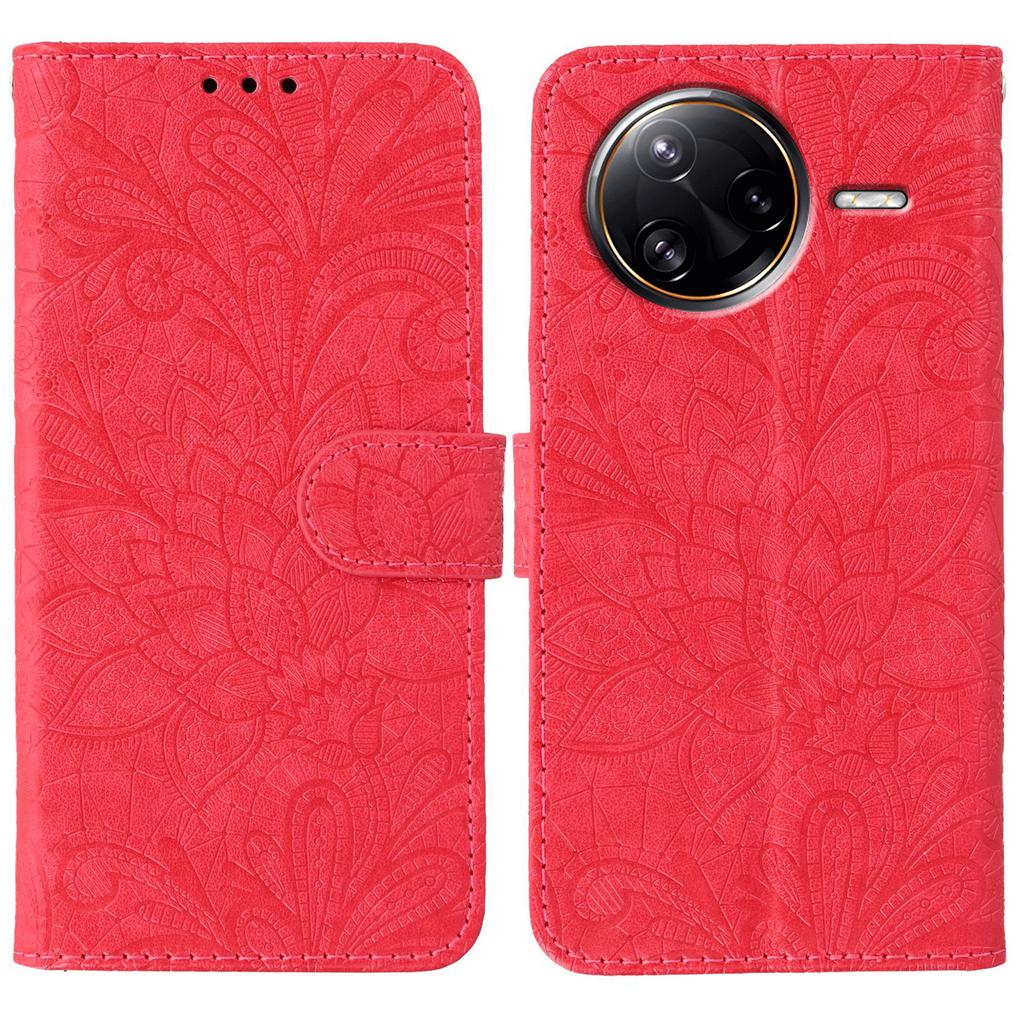 For Xiaomi Poco F7 Ultra 5G/Redmi K80 Pro 5G Case Lace Flowers PU Leather Flip Wallet Phone Cover